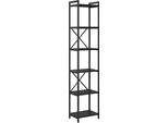 Syfax™ Libreria Rovere Nero 40 X 30 X 189,5 Cm Legno Multistrato