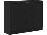 Syfax™ Credenza Rovere Nero 90,5 X 30 X 70 Cm Legno Multistrato