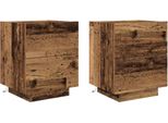 Syfax™ Armadio Da Notte 2 Pcs Legno Vecchio 45 X 40 X 55 Cm