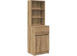 Syfax™ Comodino Rovere Artigianale 39X35X125 Cm In Legno Multistrato