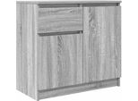 Syfax™ Credenza Con Cassetto Grigio Sonoma 71X35X65 Cm In Truciolato