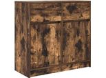 Syfax™ Credenza Con Cassetto Rovere Fumo 80X34X76 Cm In Truciolato