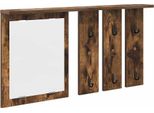 Syfax™ Appendiabiti A Muro Con Lo Scaffale Rovere Fumo 85 X 10 X 45 Cm