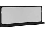 Syfax™ Mensola Specchio Con Lo Scaffale Rovere Nero 90 X 10,5 X 37 Cm