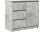 Syfax™ Credenza Con Cassetto Grigio Cemento 71X35X65 Cm In Truciolato
