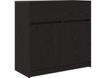 Syfax™ Credenza Con Cassetto Rovere Nero 80X34X76 Cm Legno Multistrato
