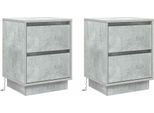 Syfax™ Armadio Da Notte 2 Pcs Grigio Cemento 39 X 34,5 X 50 Cm