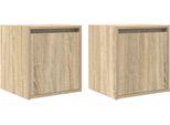 Syfax™ Comodini A Muro 2 Pz Rovere Sonoma 38X34X40 Cm