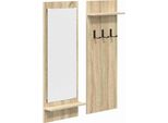 Syfax™ Appendiabiti A Muro Con Specchio Rovere Sonoma 70 X 10 X 90 Cm