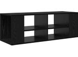 Syfax™ Set Mobile Tv Rovere Nero 102 X 35 X 35 Cm Legno Multistrato
