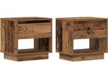 Syfax™ Comodino 2 Pcs Legno Vecchio 45 X 34 X 44 Cm Legno Multistrato