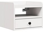 Syfax™ Comodino Bianco 38 X 36 X 29,5 Cm Legno Di Pino Massello