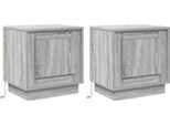 Syfax™ Armadio Da Notte 2 Pcs Grigio 44 X 34,5 X 45 Cm
