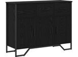 Syfax™ Credenza Con Cassetto Rovere Nero 97 X 32,5 X 74,5 Cm