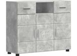 Syfax™ Armadio In Legno Grigio Cemento 88,5 X 30,5 X 73 Cm