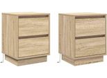 Syfax™ Armadio Da Notte 2 Pcs Rovere Sonoma 39 X 34,5 X 50 Cm