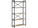 Syfax™ Libreria Rovere Sonoma 80 X 30 X 155 Cm Legno Multistrato