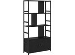 Syfax™ Libreria Rovere Nero 80 X 30 X 155,5 Cm Legno Multistrato