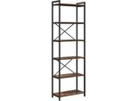 Vidaxl Libreria In Rovere Fumé 60 X 30 X 188 Cm Materiale In Legno