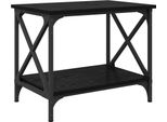 Syfax™ Tavolo Laterale Rovere Nero 55 X 38 X 45 Cm Legno Multistrato
