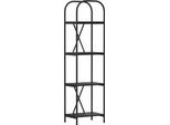 Syfax™ Libreria Rovere Nero 40 X 30 X 146 Cm Legno Multistrato