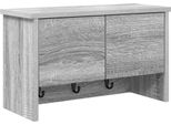 Vidaxl Comodino A Muro Con Ante Grigio Sonoma 50 X 20 X 30 Cm