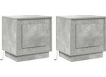 Syfax™ Armadio Da Notte 2 Pcs Grigio Cemento 44 X 34,5 X 45 Cm