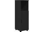 Syfax™ Mobile Da Bagno Con Archiviazione Nero 30 X 35 X 95 Cm
