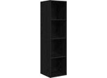 Syfax™ Set Mobile Tv Rovere Nero 37 X 37 X 142,5 Cm Legno Multistrato
