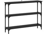 Syfax™ Tavolo Consolle Con Lo Scaffale Rovere Nero 100 X 22,5 X 75 Cm