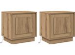 Syfax™ Armadio Da Notte 2 Pcs Rovere Artigianale 44 X 34,5 X 45 Cm