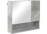 Syfax™ Mobiletto Per Specchio Con Porta Grigio Cemento 59 X 17 X 55 Cm