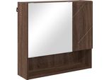 Syfax™ Mobiletto Per Specchio Con Porta Rovere Marrone 59 X 17 X 55 Cm
