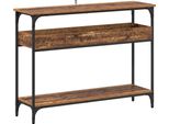 Syfax™ Tavolo Consolle Con Lo Scaffale Legno Vecchio 100 X 29 X 75 Cm