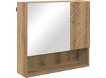 Syfax™ Mobiletto Per Specchio Rovere Artigianale 59 X 17 X 55 Cm