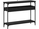 Syfax™ Tavolo Consolle Rovere Nero 100 X 29 X 75 Cm Legno Multistrato