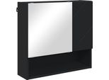 Syfax™ Mobiletto Per Specchio Nero 59 X 17 X 55 Cm Legno Multistrato