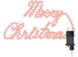 Vidaxl Insegna Natalizia Con 216 Led Rossi 99 X 55 X 13 Cm In Ferro