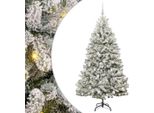Vidaxl Albero Di Natale Artificiale Verde E Bianco 180 Cm Pvc E Metallo