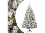 Vidaxl Albero Di Natale Artificiale Verde E Bianco 180 Cm Pvc E Metallo