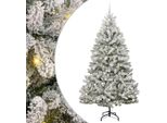 Vidaxl Albero Di Natale Artificiale Verde E Bianco 240 Cm Pvc E Metallo