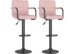 Syfax™ Sgabelli Da Bar 2 Pz Rosa In Velluto