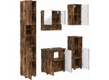 Syfax™ Set Di Mobili Per Il Bagno Montaggio A Parete 5 Pcs Rovere Fumé