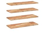 Syfax™ Mensole Da Parete 4 Pz 100X30X2 Cm Legno Acacia Rifinito A Olio