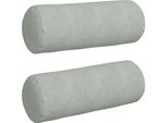 Vidaxl Cuscino Bolster 2 Pezzi Grigio Chiaro Ø 25 X 70 Cm Tessuto A Coste