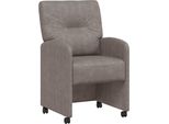 Vidaxl Sedie Da Pranzo Con Rotelle 2 Pezzi Grigio 57 X 67 X 95 Cm