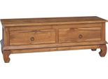 Syfax™ Supporto Tv Naturale 110 X 35 X 40 Cm Legno Di Teak Solido