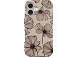 Custodia Per Iphone 17, Burga Barely Yours Tough Magnetic, Marrone Con Motivo Floreale