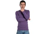 Camicia Da Uomo A Maniche Lunghe Con Scollo Rotondo. Lila: Xxl