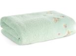 Eurofirany | Asciugamano Da Bagno - Asciugamano - 70 X 140 Cm - Menta - Con Ricamo Floreale - Morbido
